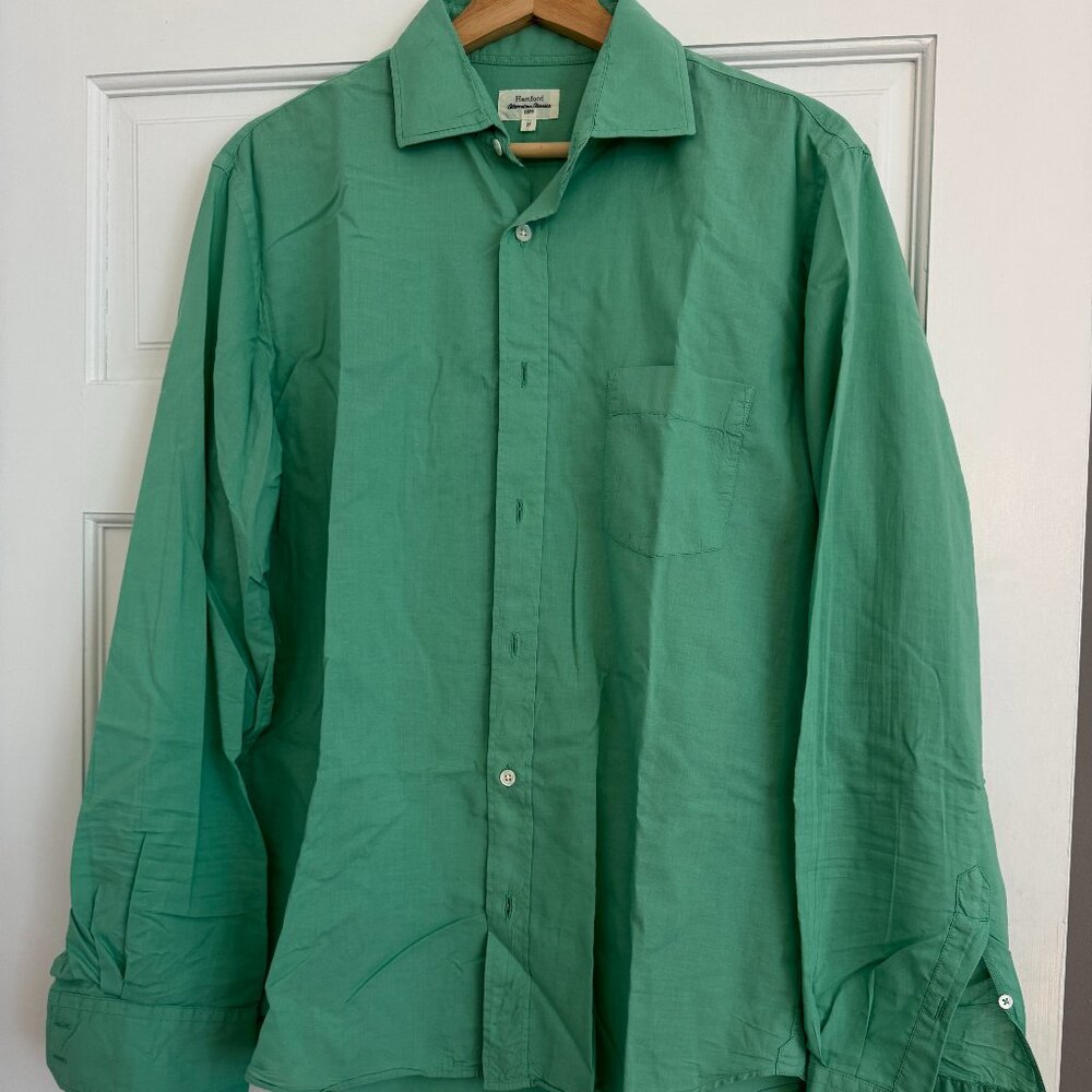 Hartford Alternative Classics Green Button Down